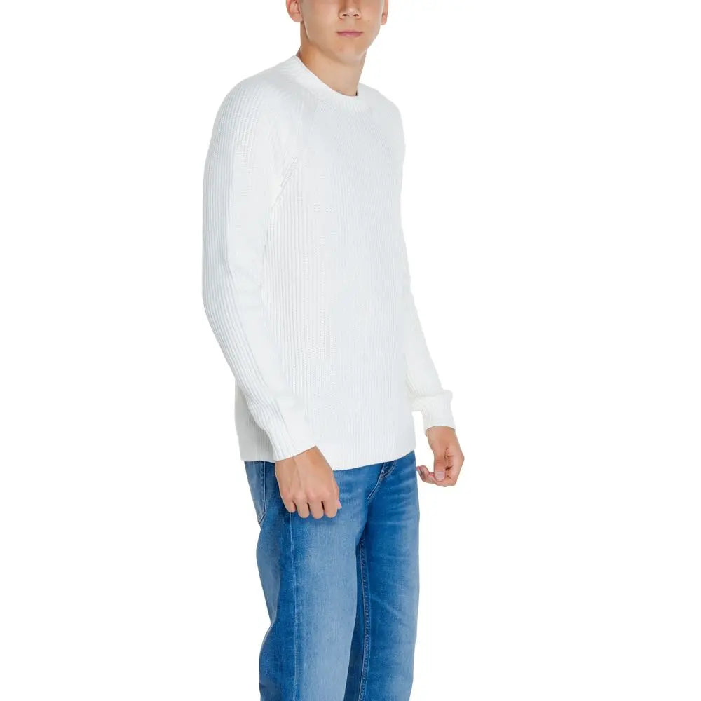 Calvin Klein Jeans Weißer Pullover aus Bio-Baumwolle Calvin Klein Jeans