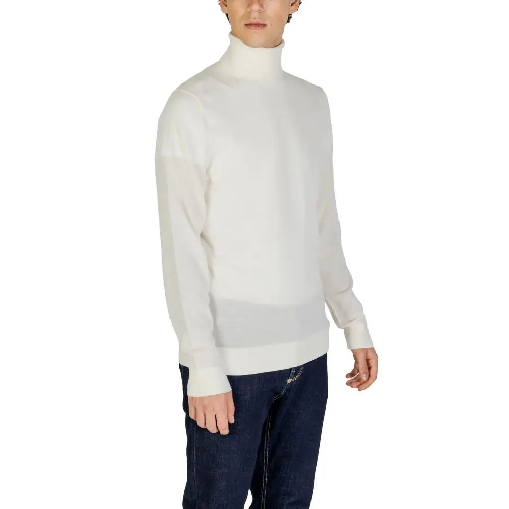 Calvin Klein Jeans Rollkragenpullover aus cremefarbener Wolle Calvin Klein Jeans