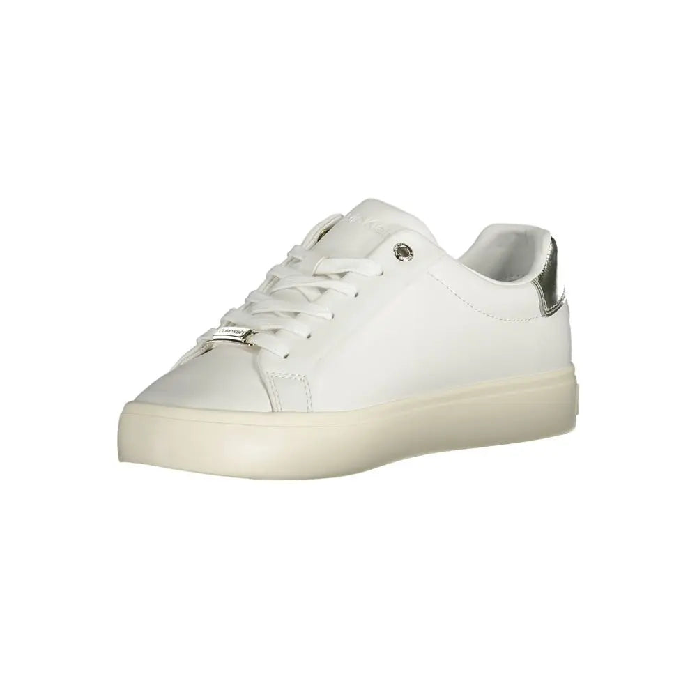 Calvin Klein Weißes Leder Damen Sneaker Calvin Klein