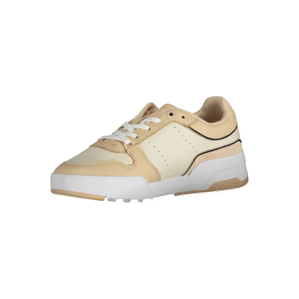 Tommy Hilfiger Beige Leder Damen Sneaker Tommy Hilfiger