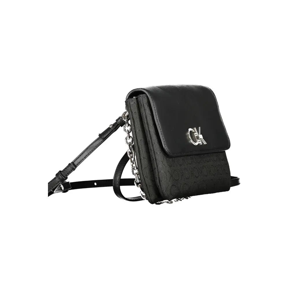 Calvin Klein Schwarze Polyester Handtasche Calvin Klein
