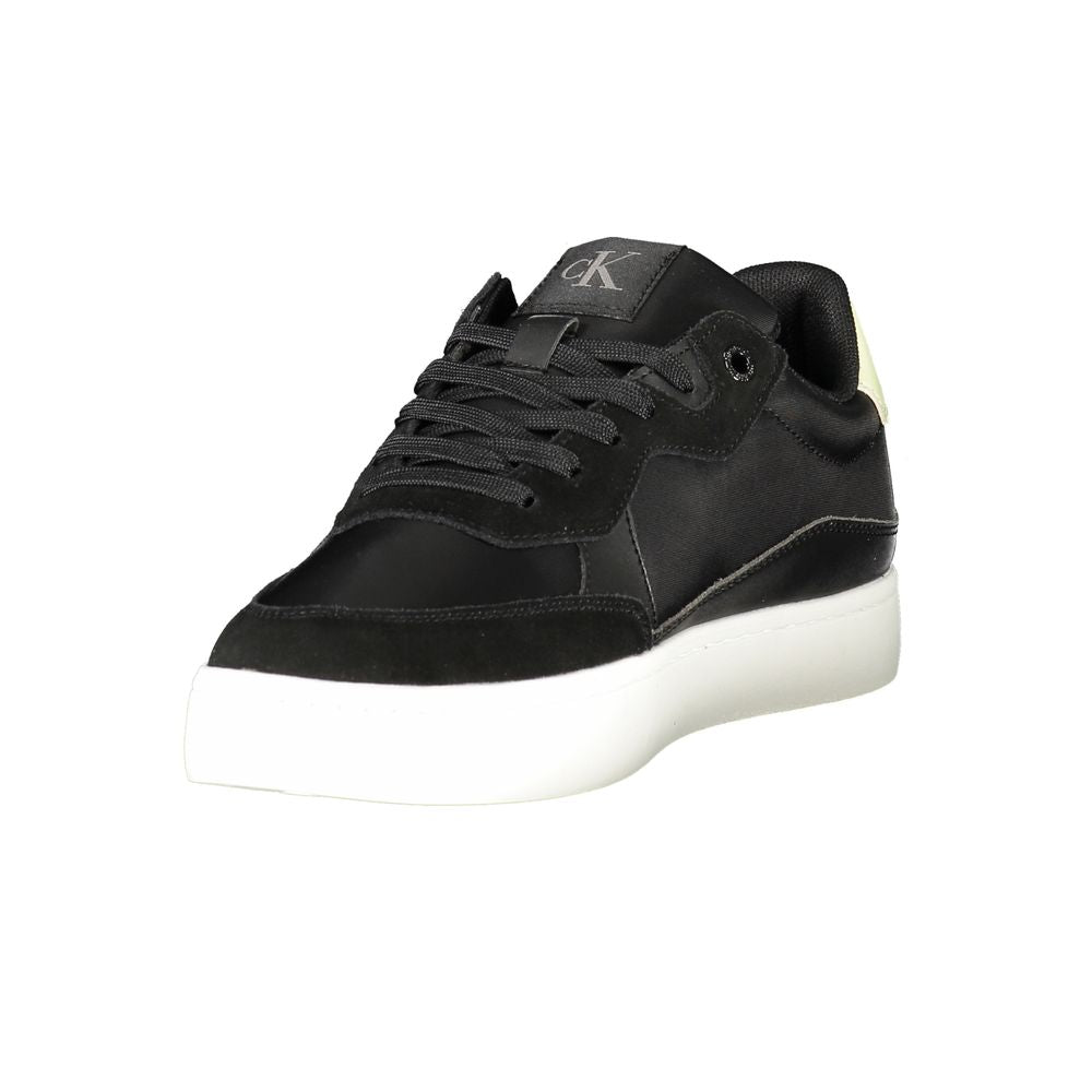 Calvin Klein Schwarzes Leder Herren Sneaker