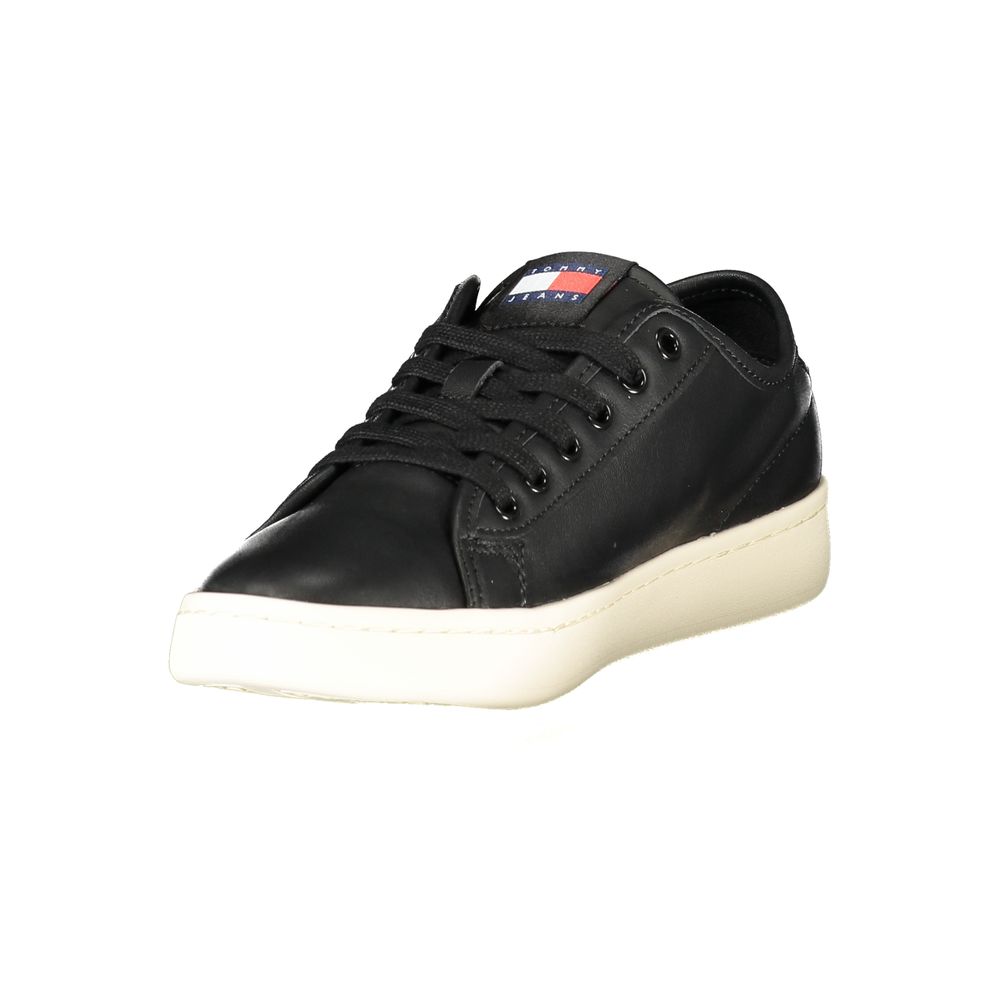 Tommy Hilfiger Schwarzes Leder Damen Sneaker