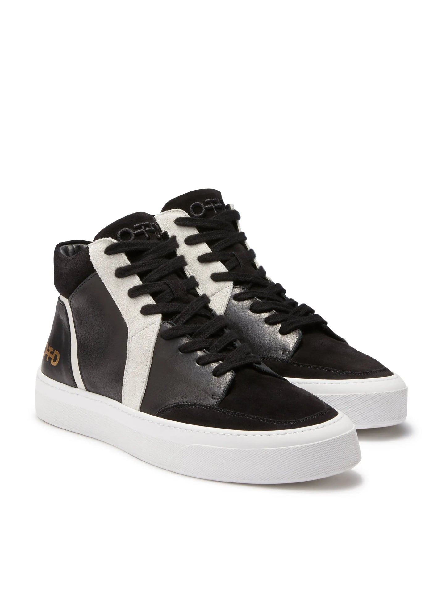 Leather Mid Top Sneaker (Black) OTD – ON THIS DAY
