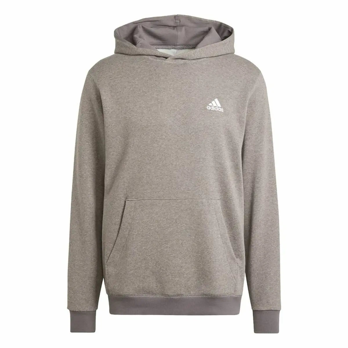 Men’s Hoodie Adidas Seasonal Essentials Melange Hoodie Brown Beige-0