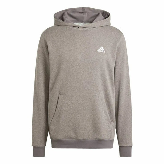 Men’s Hoodie Adidas Seasonal Essentials Melange Hoodie Brown Beige-0