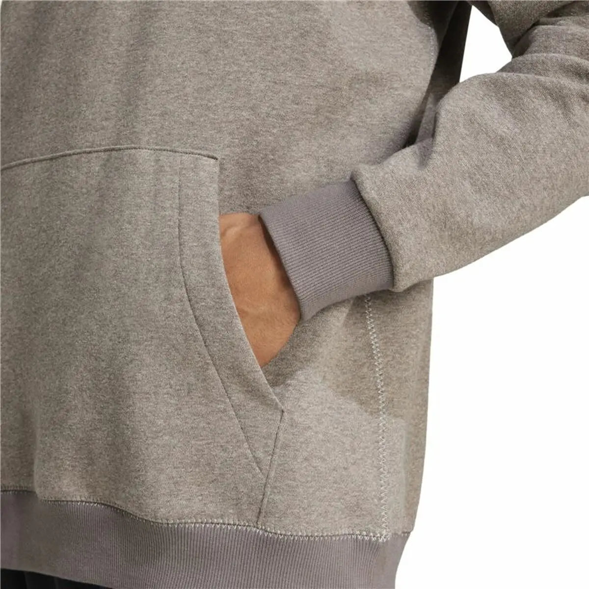 Men’s Hoodie Adidas Seasonal Essentials Melange Hoodie Brown Beige-2