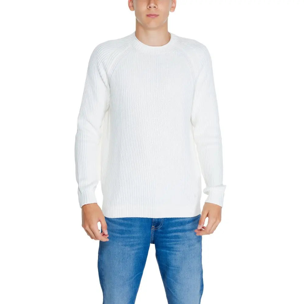 Calvin Klein Jeans Weißer Pullover aus Bio-Baumwolle Calvin Klein Jeans