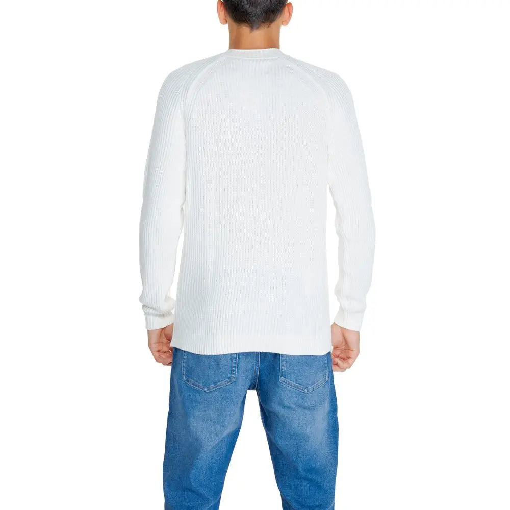 Calvin Klein Jeans Weißer Pullover aus Bio-Baumwolle Calvin Klein Jeans