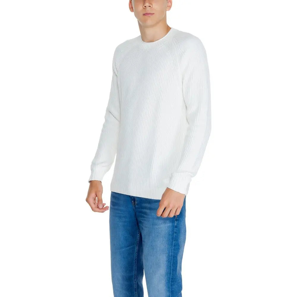 Calvin Klein Jeans Weißer Pullover aus Bio-Baumwolle Calvin Klein Jeans