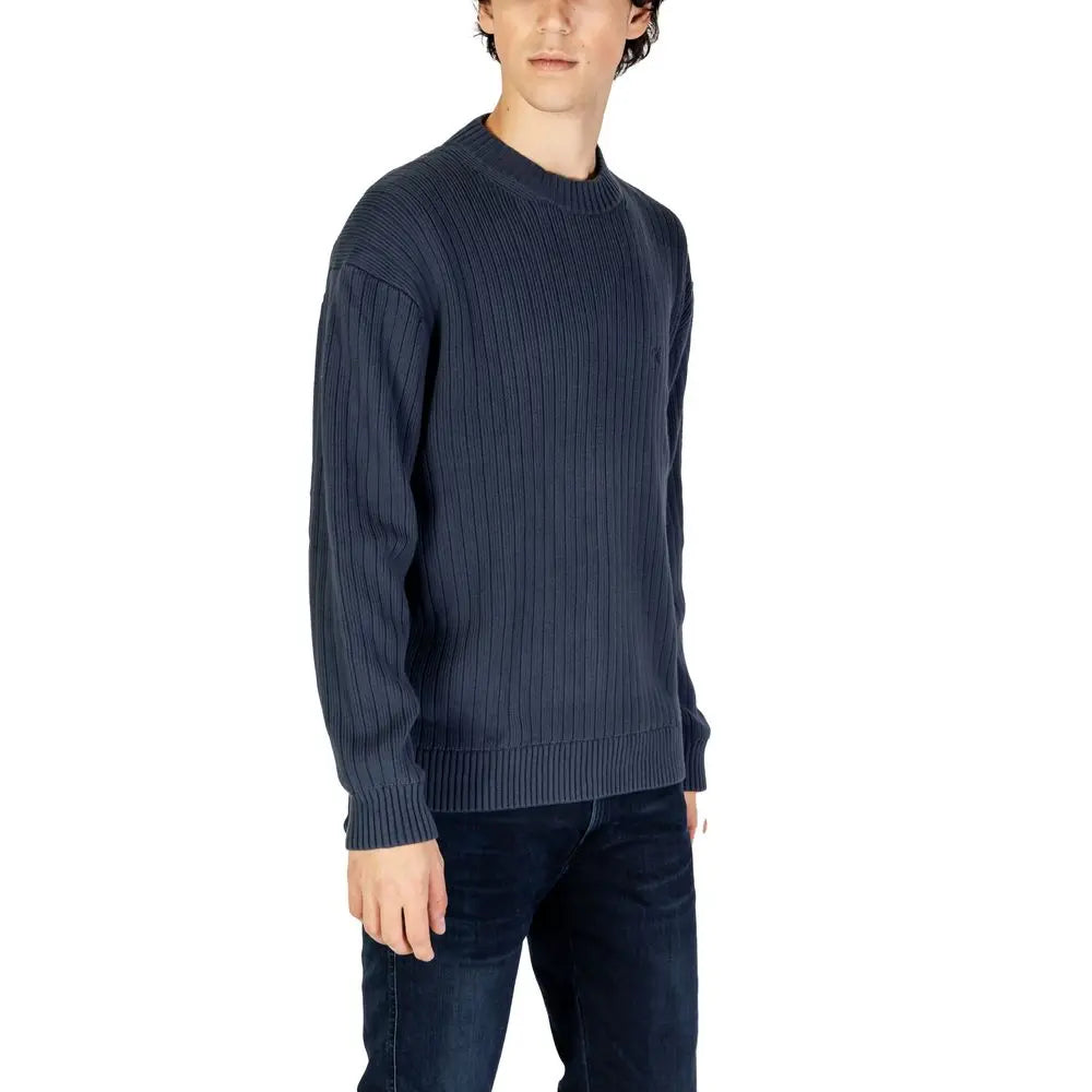 Calvin Klein Jeans Blauer Baumwollpullover Calvin Klein Jeans