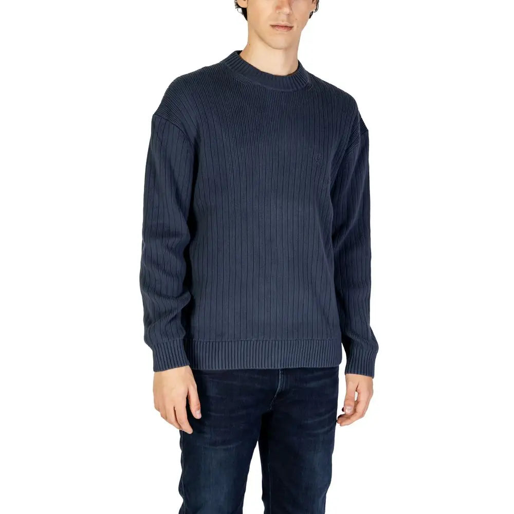 Calvin Klein Jeans Blauer Baumwollpullover Calvin Klein Jeans