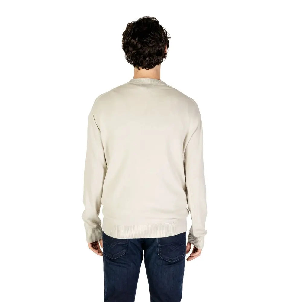 Calvin Klein Jeans Pullover aus Bio-Baumwolle in Beige Calvin Klein Jeans