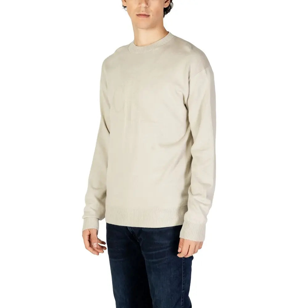 Calvin Klein Jeans Pullover aus Bio-Baumwolle in Beige Calvin Klein Jeans