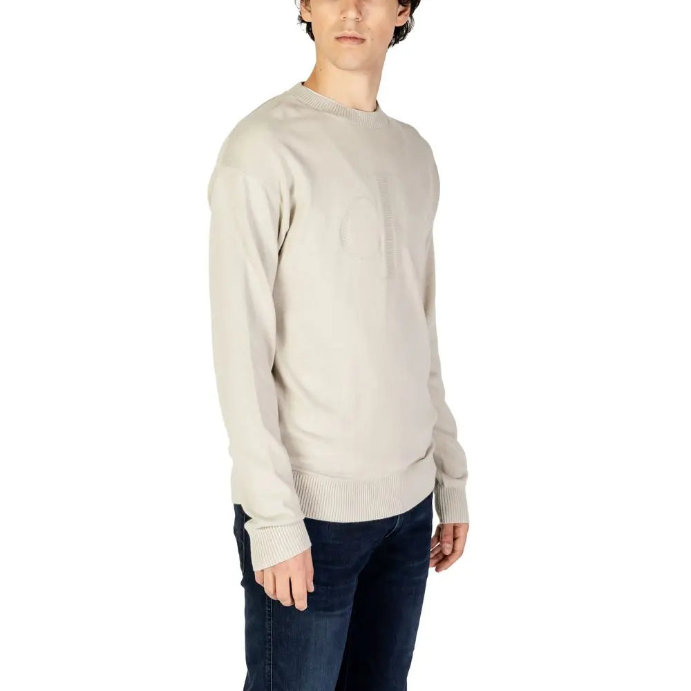 Calvin Klein Jeans Pullover aus Bio-Baumwolle in Beige Calvin Klein Jeans