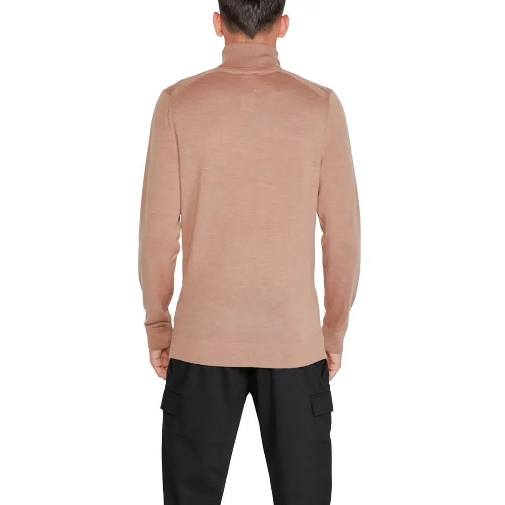 Calvin Klein Rollkragenpullover aus Wolle in Beige Calvin Klein