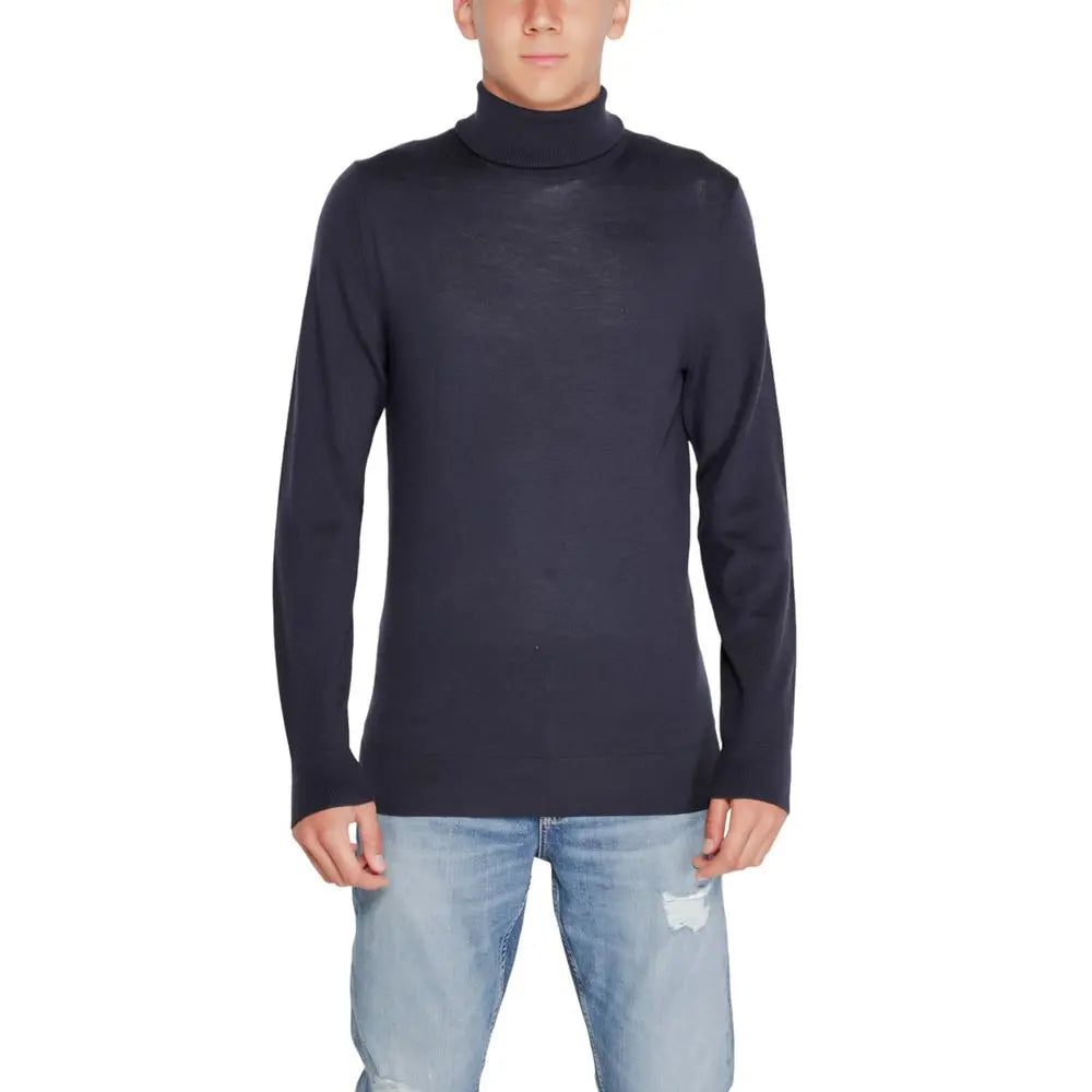 Calvin Klein Rollkragenpullover aus blauer Wolle Calvin Klein