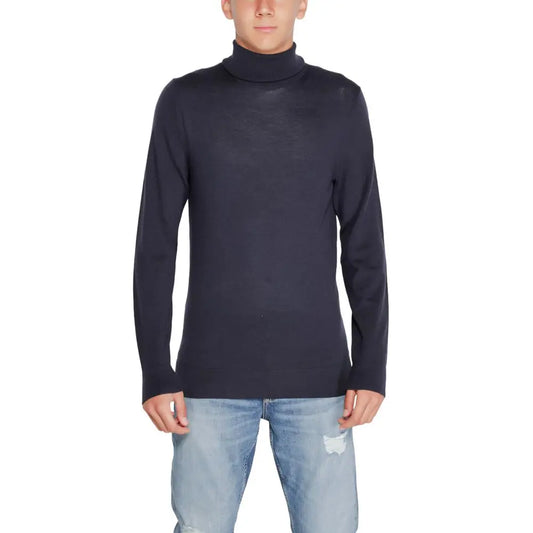 Calvin Klein Rollkragenpullover aus blauer Wolle Calvin Klein