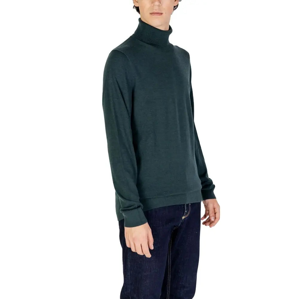 Calvin Klein Rollkragenpullover aus grüner Wolle Calvin Klein