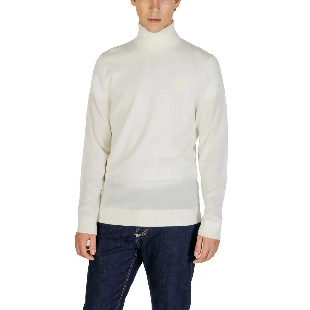 Calvin Klein Jeans Rollkragenpullover aus cremefarbener Wolle Calvin Klein Jeans