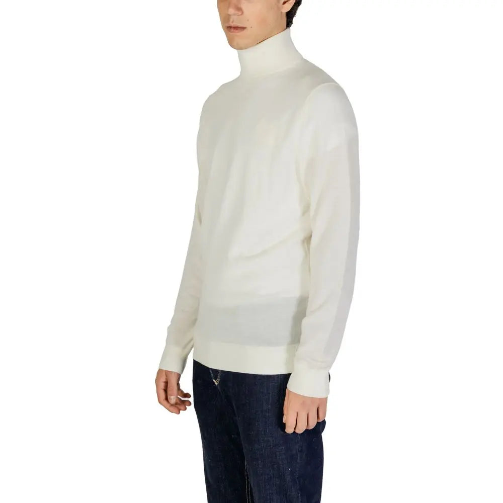 Calvin Klein Jeans Rollkragenpullover aus cremefarbener Wolle Calvin Klein Jeans