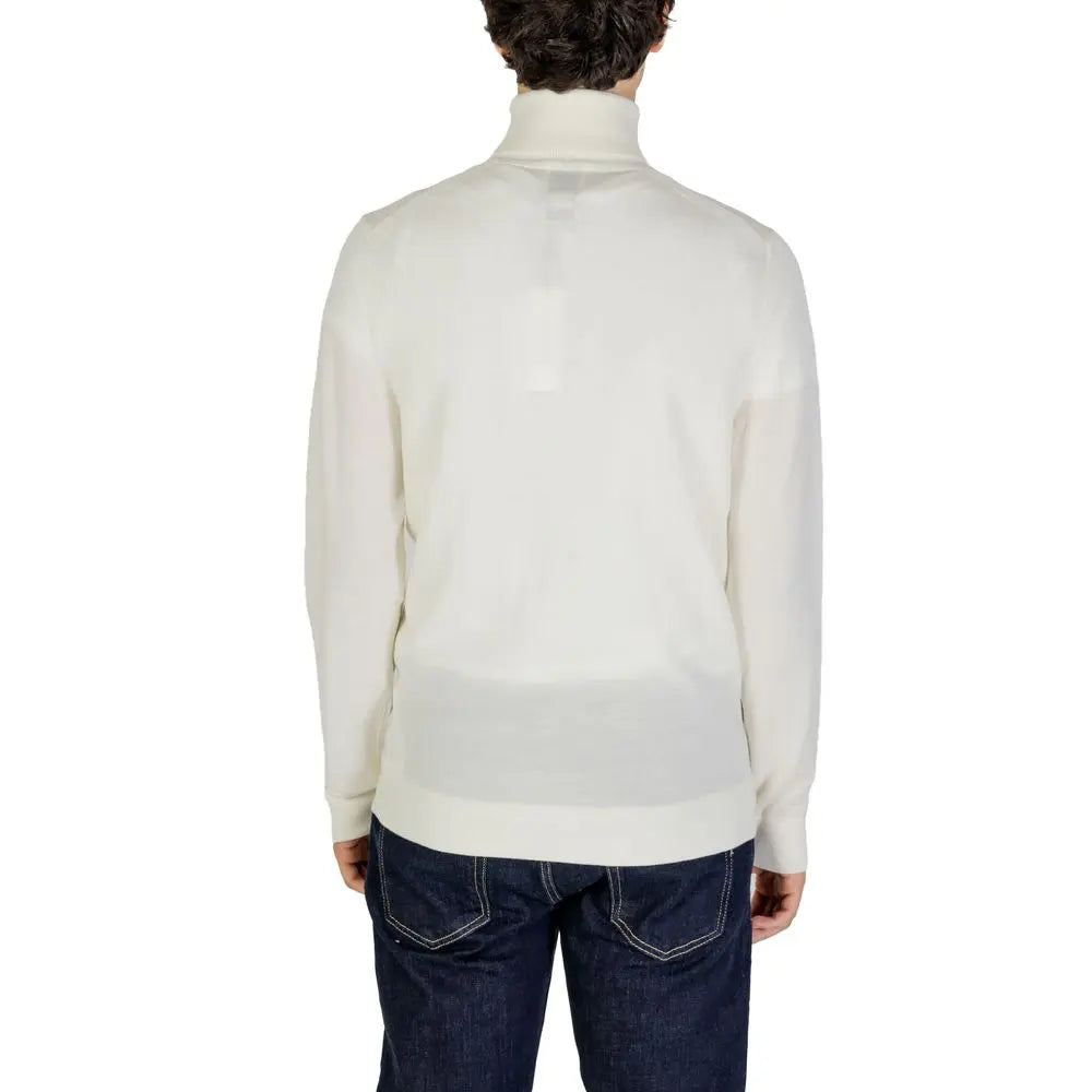 Calvin Klein Jeans Rollkragenpullover aus cremefarbener Wolle Calvin Klein Jeans