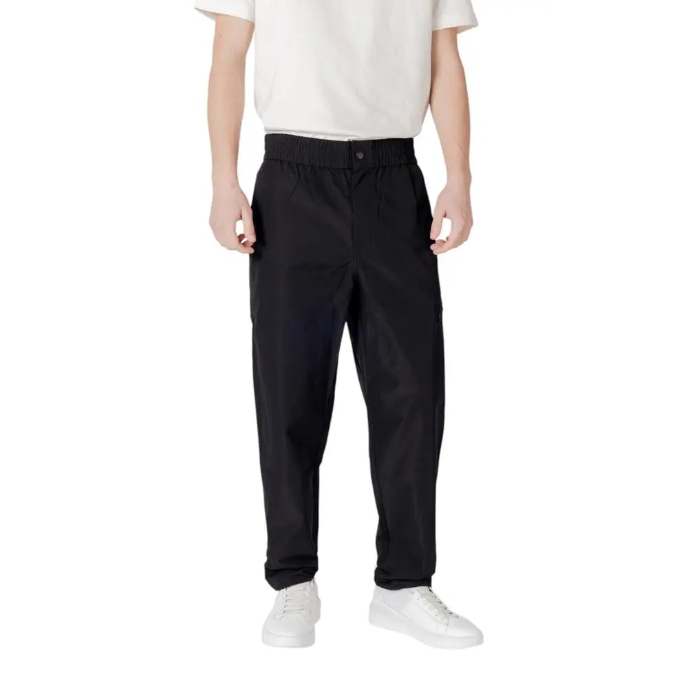 Calvin Klein Jeans Schwarze Polyester-Hose für Herren Calvin Klein Jeans