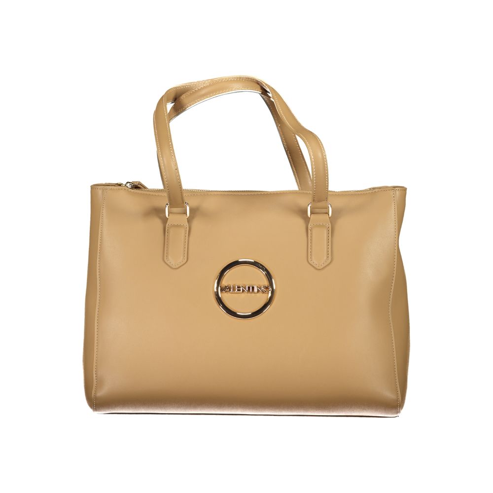 Mario Valentino Beigefarbene Polyethylen-Handtasche