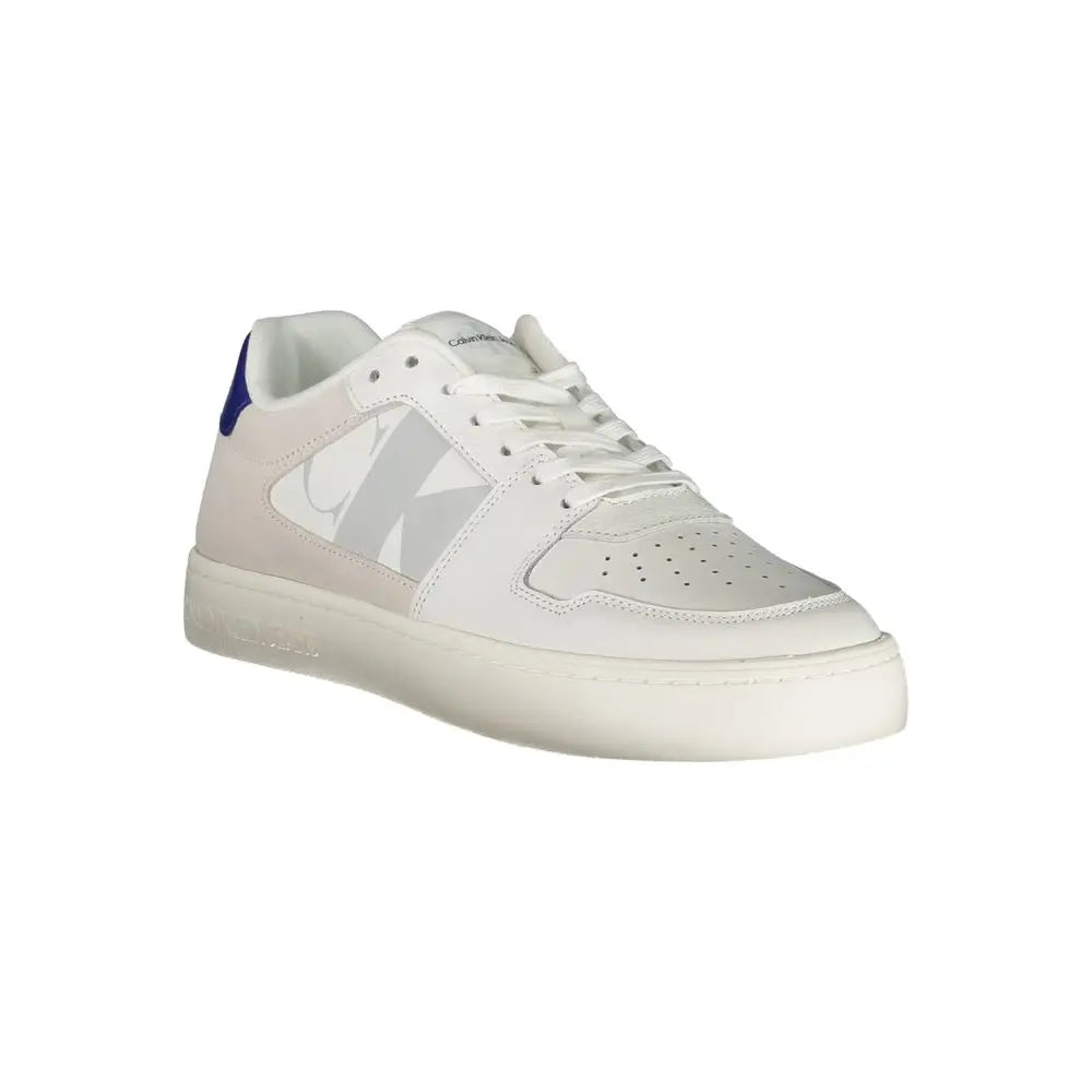 Calvin Klein Weißes Leder Herren Sneaker Calvin Klein