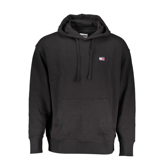 Tommy Hilfiger Schwarzer Baumwollpullover Hoodie für Männer Tommy Hilfiger