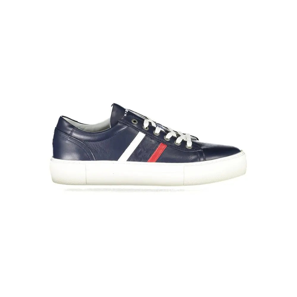 Tommy Hilfiger Blaue Leder Herren Sneaker Tommy Hilfiger