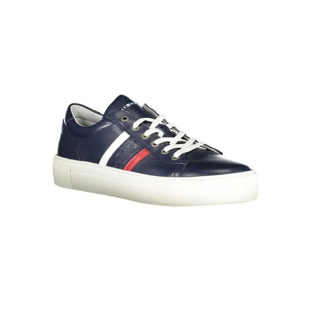 Tommy Hilfiger Blaue Leder Herren Sneaker Tommy Hilfiger