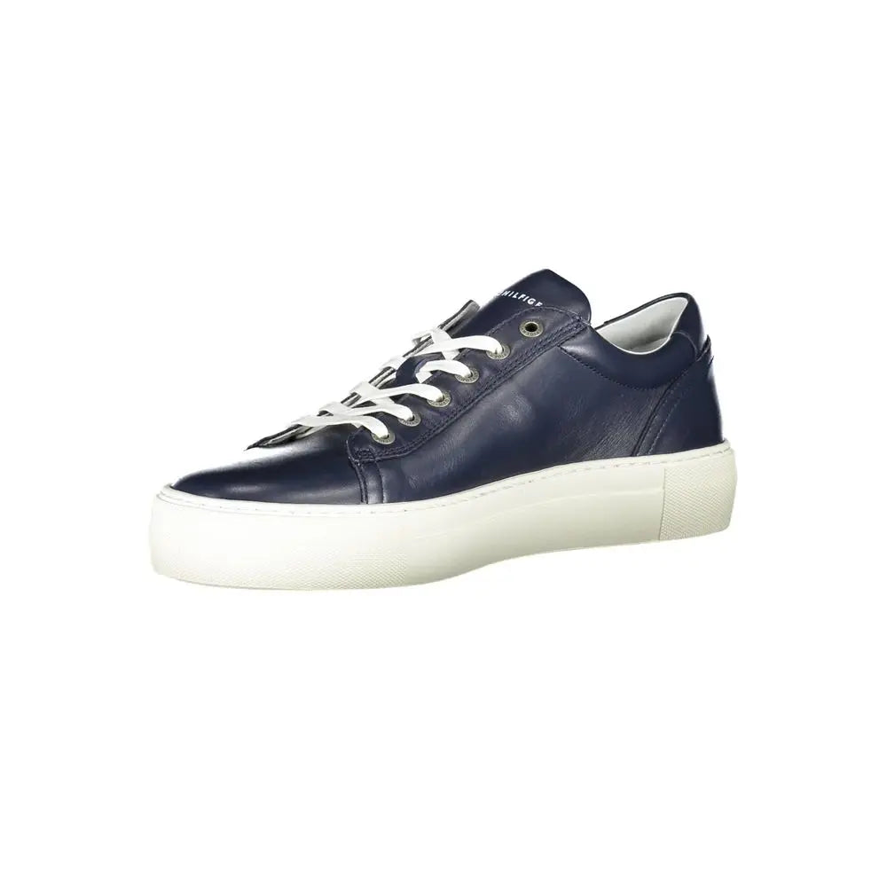 Tommy Hilfiger Blaue Leder Herren Sneaker Tommy Hilfiger