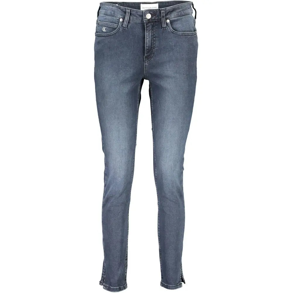 Calvin Klein Blaue Baumwoll-Skinny-Jeans für Frauen Calvin Klein