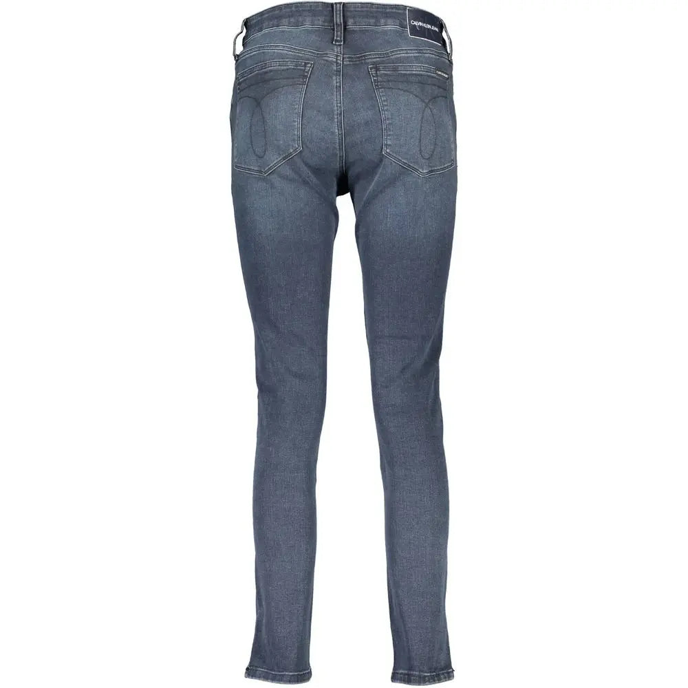 Calvin Klein Blaue Baumwoll-Skinny-Jeans für Frauen Calvin Klein