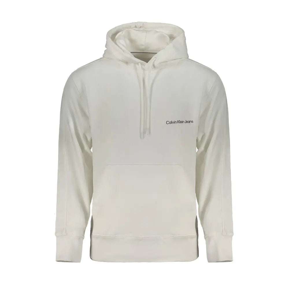 Calvin Klein Weißer Baumwollpullover für Männer mit Kapuze Calvin Klein