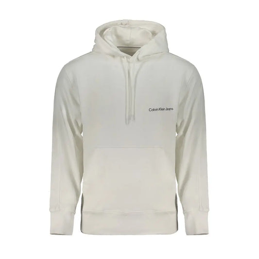Calvin Klein Weißer Baumwollpullover für Männer mit Kapuze Calvin Klein