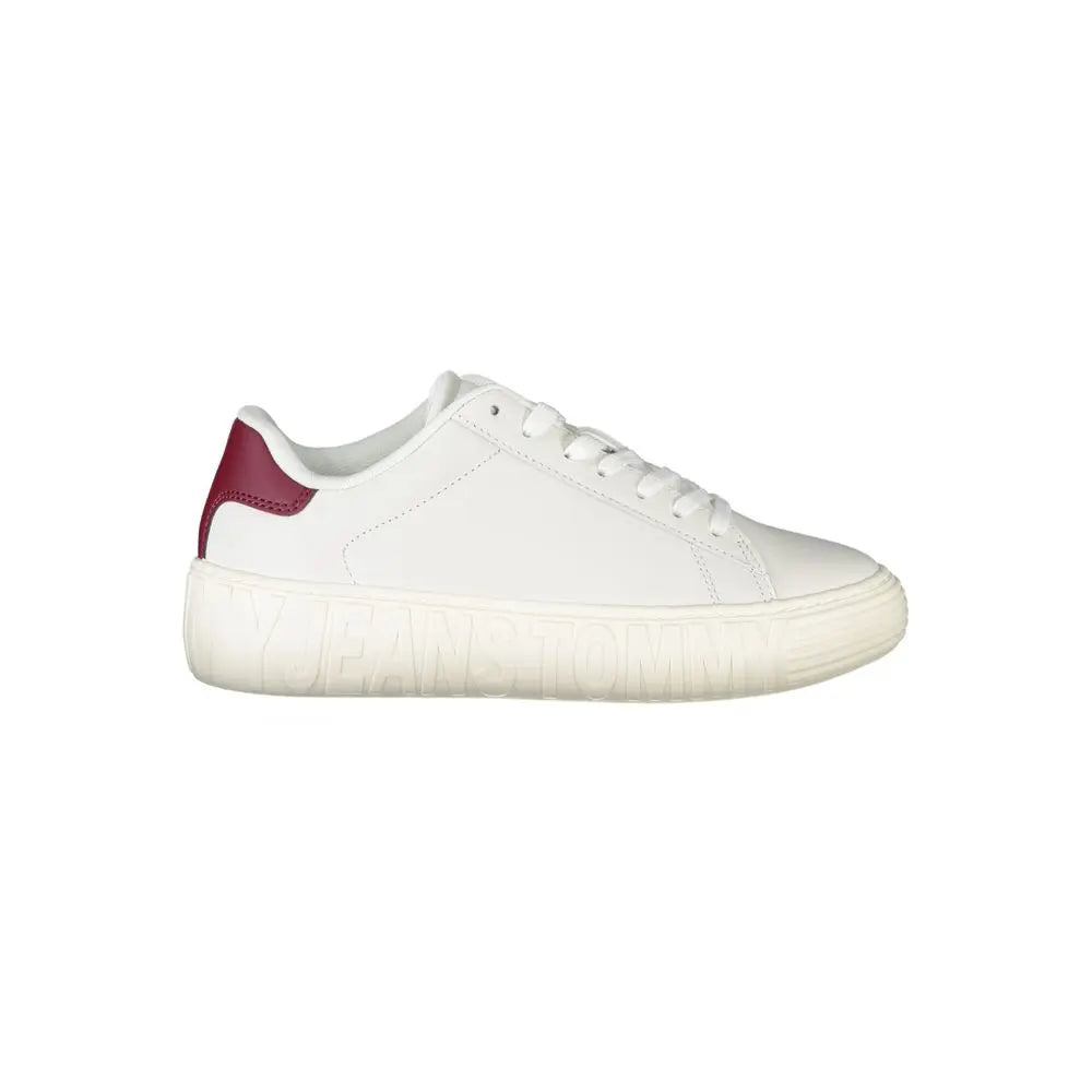 Tommy Hilfiger Weißes Leder Damen Sneaker Tommy Hilfiger