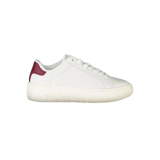 Tommy Hilfiger Weißes Leder Damen Sneaker Tommy Hilfiger