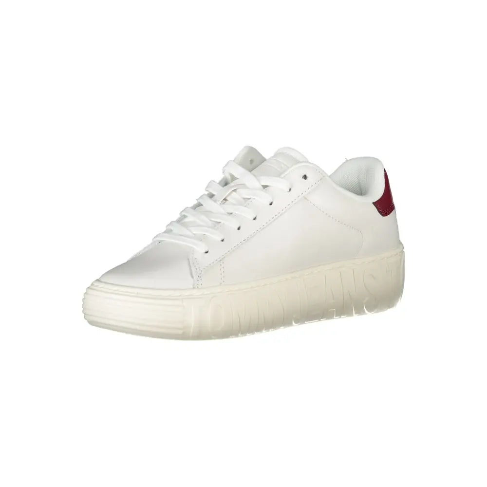 Tommy Hilfiger Weißes Leder Damen Sneaker Tommy Hilfiger