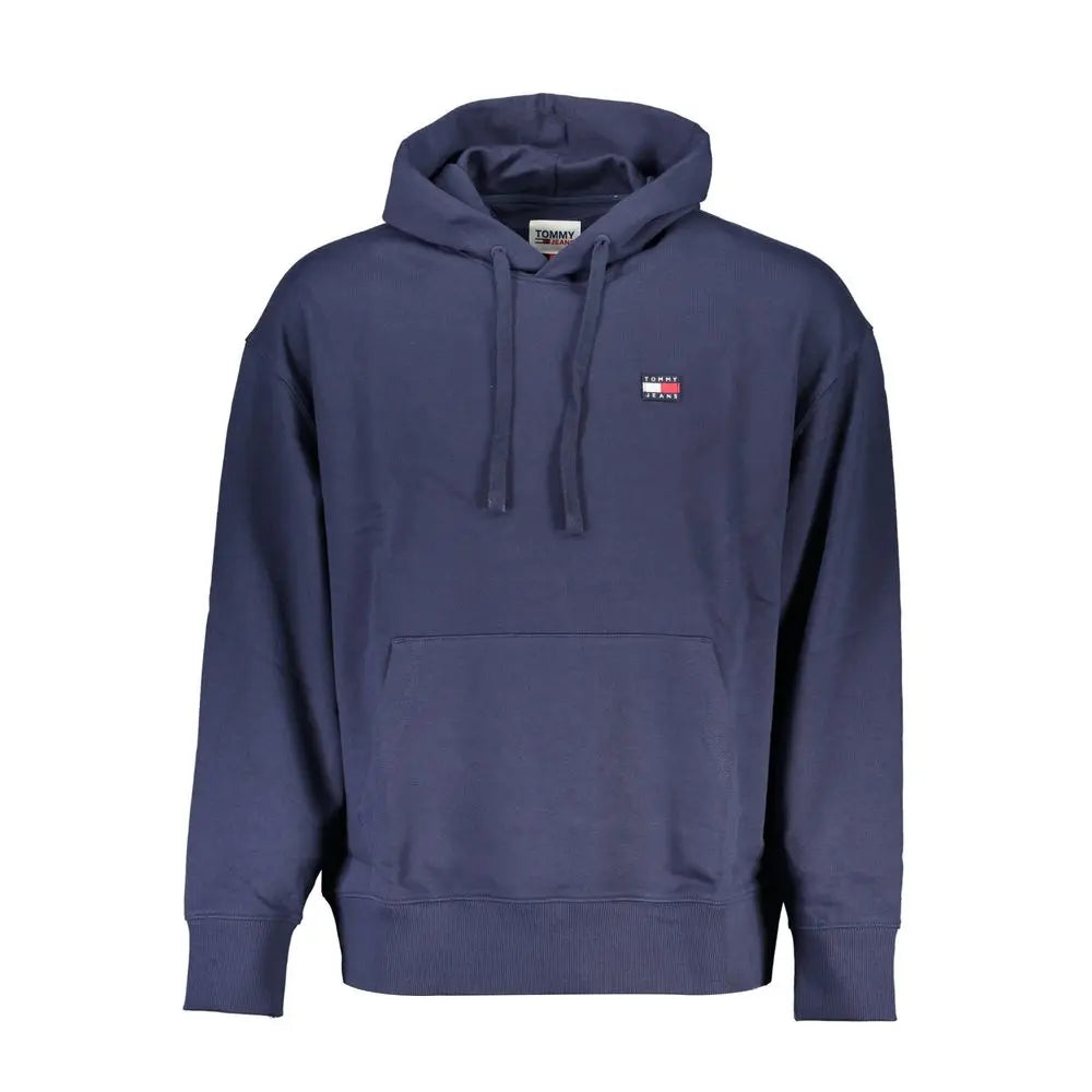Tommy Hilfiger Blauer Baumwollpullover für Männer mit Kapuze Tommy Hilfiger