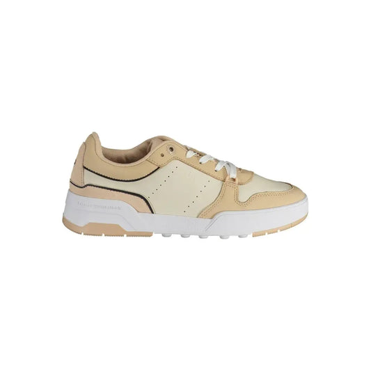Tommy Hilfiger Beige Leder Damen Sneaker Tommy Hilfiger
