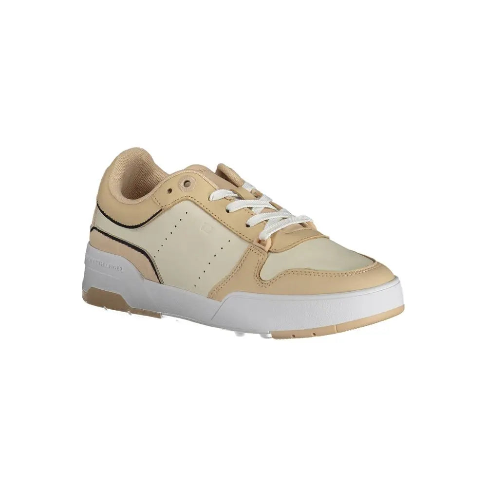 Tommy Hilfiger Beige Leder Damen Sneaker Tommy Hilfiger