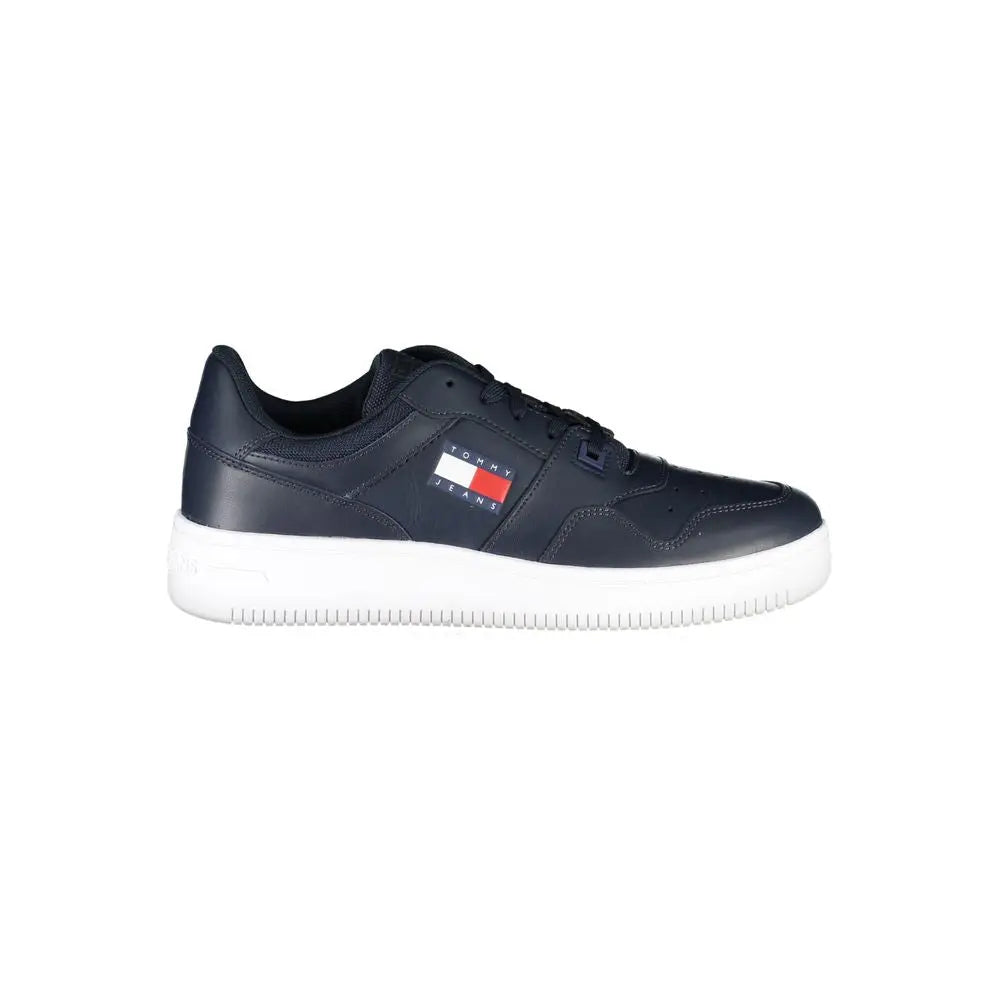 Tommy Hilfiger Blaue Kontrast-Sneakers mit Logo-Detail Tommy Hilfiger