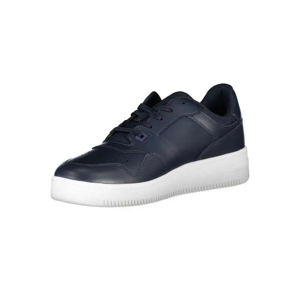 Tommy Hilfiger Blaue Kontrast-Sneakers mit Logo-Detail Tommy Hilfiger