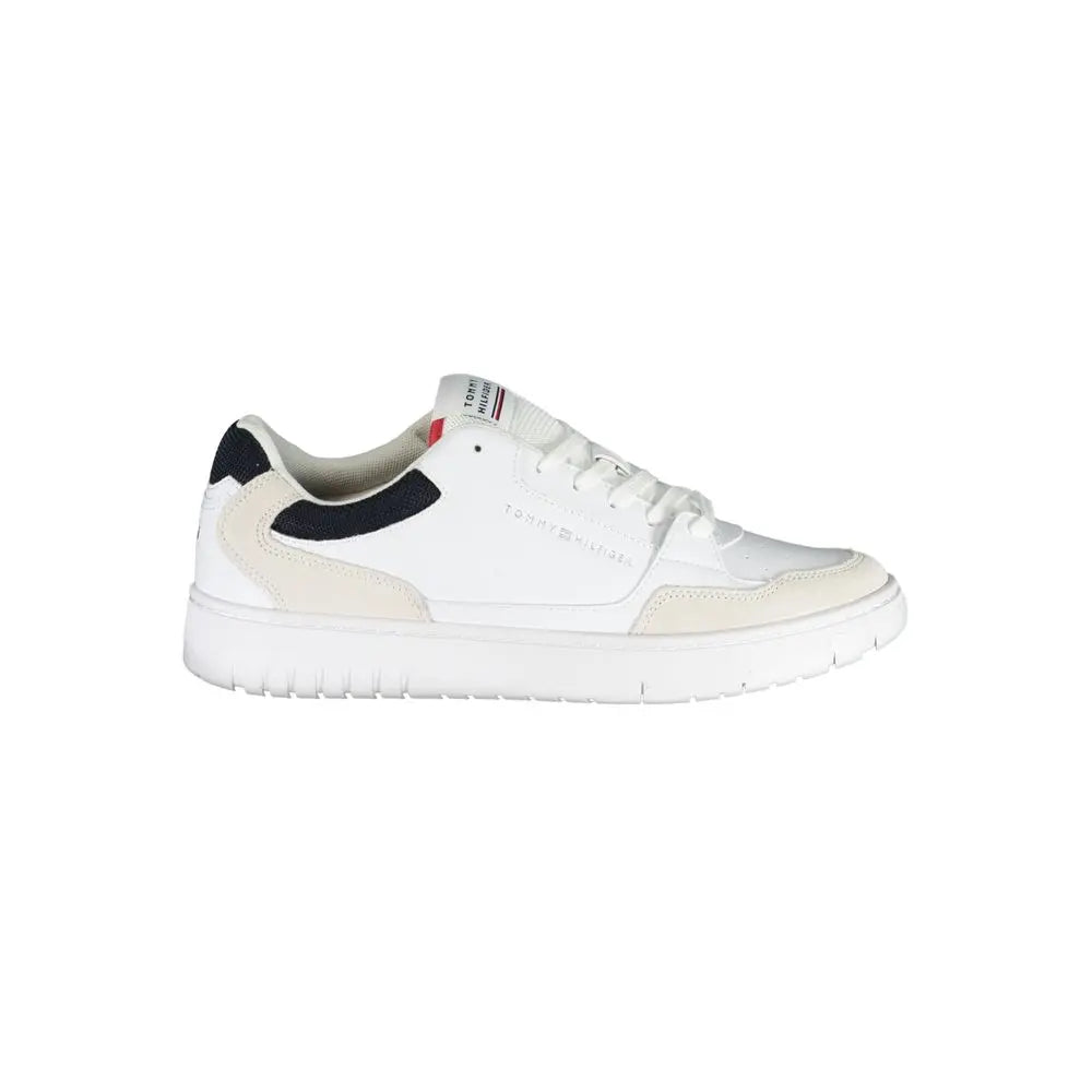Tommy Hilfiger Weißes Polyethylen Herren Sneaker Tommy Hilfiger