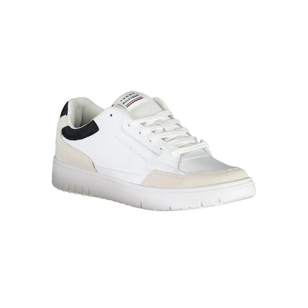 Tommy Hilfiger Weißes Polyethylen Herren Sneaker Tommy Hilfiger