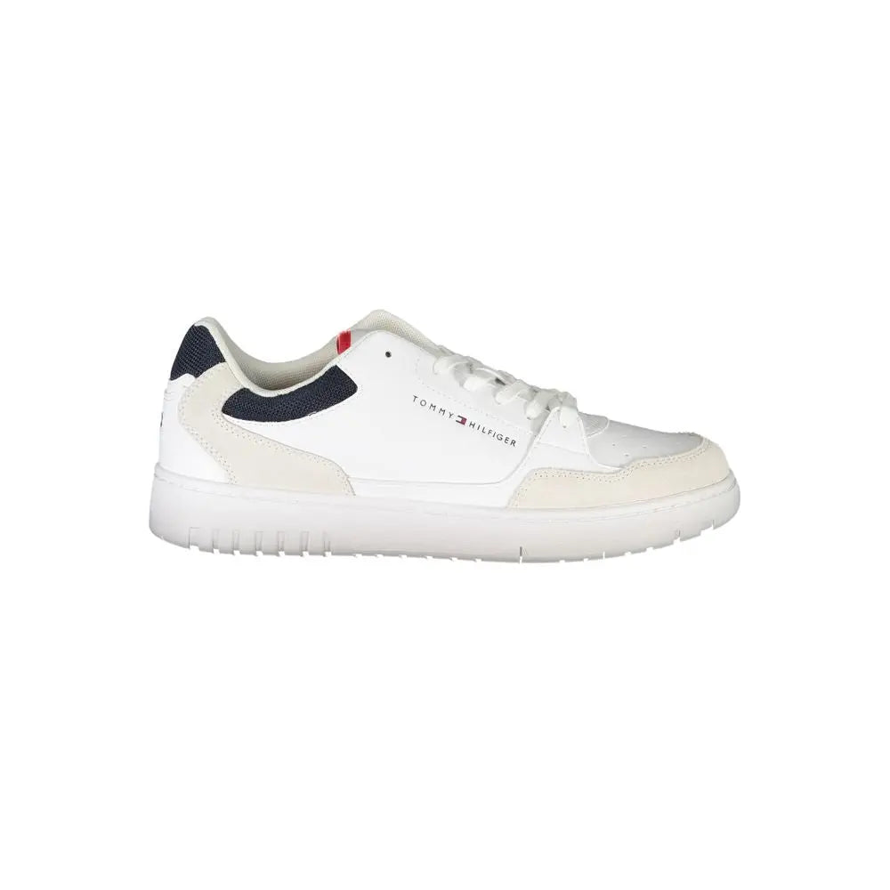 Tommy Hilfiger Weißes Leder Herren Sneaker Tommy Hilfiger