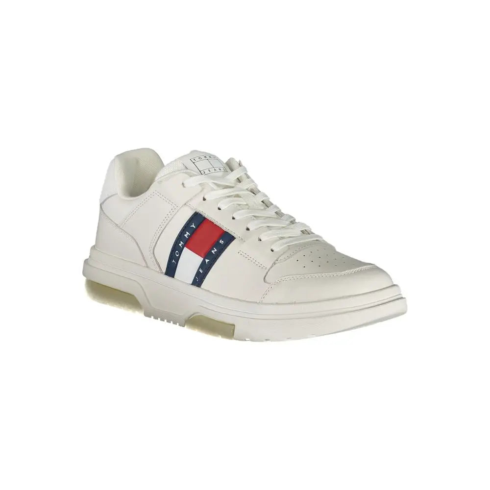 Tommy Hilfiger Weißes Polyethylen Herren Sneaker Tommy Hilfiger