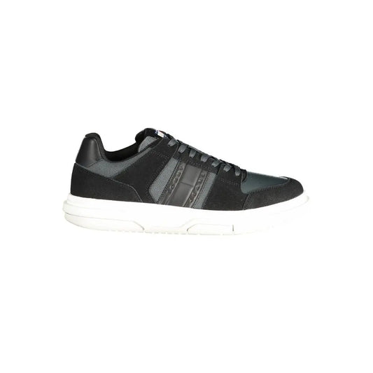 Tommy Hilfiger Schwarzes Leder Herren Sneaker Tommy Hilfiger